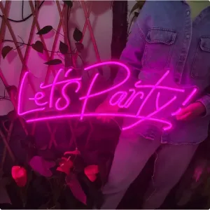 Insegna neon led Lets Party Neon Light Sign