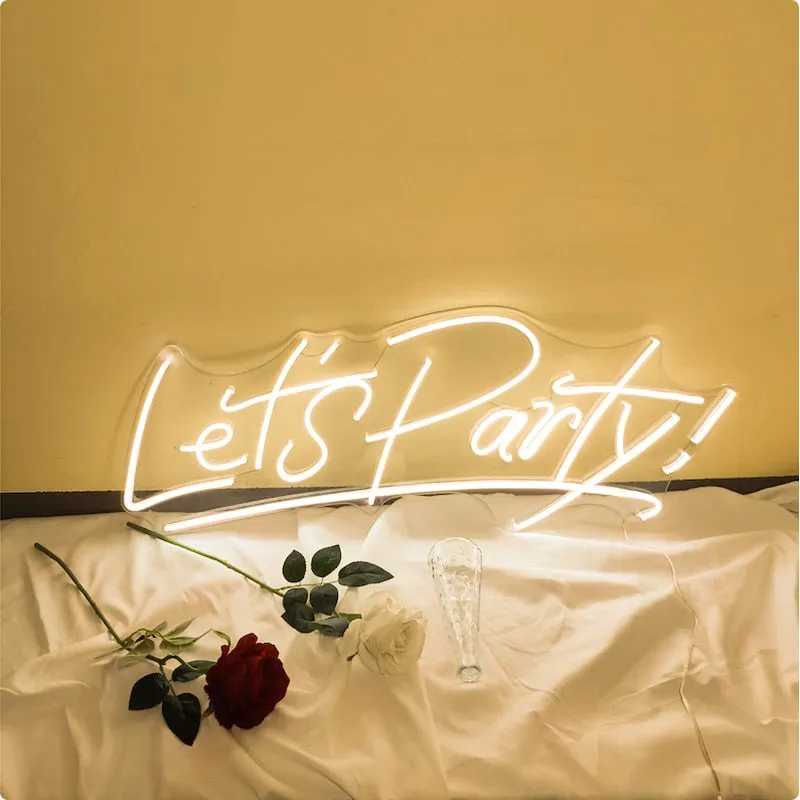 Insegna neon led Lets Party Neon Light Sign