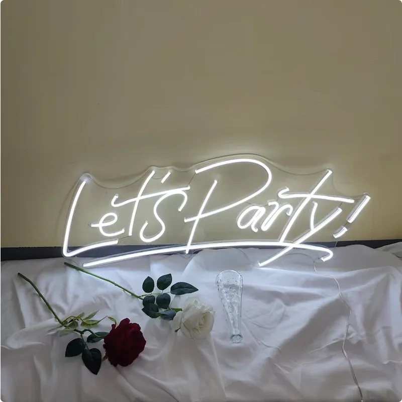 Insegna neon led Lets Party Neon Light Sign