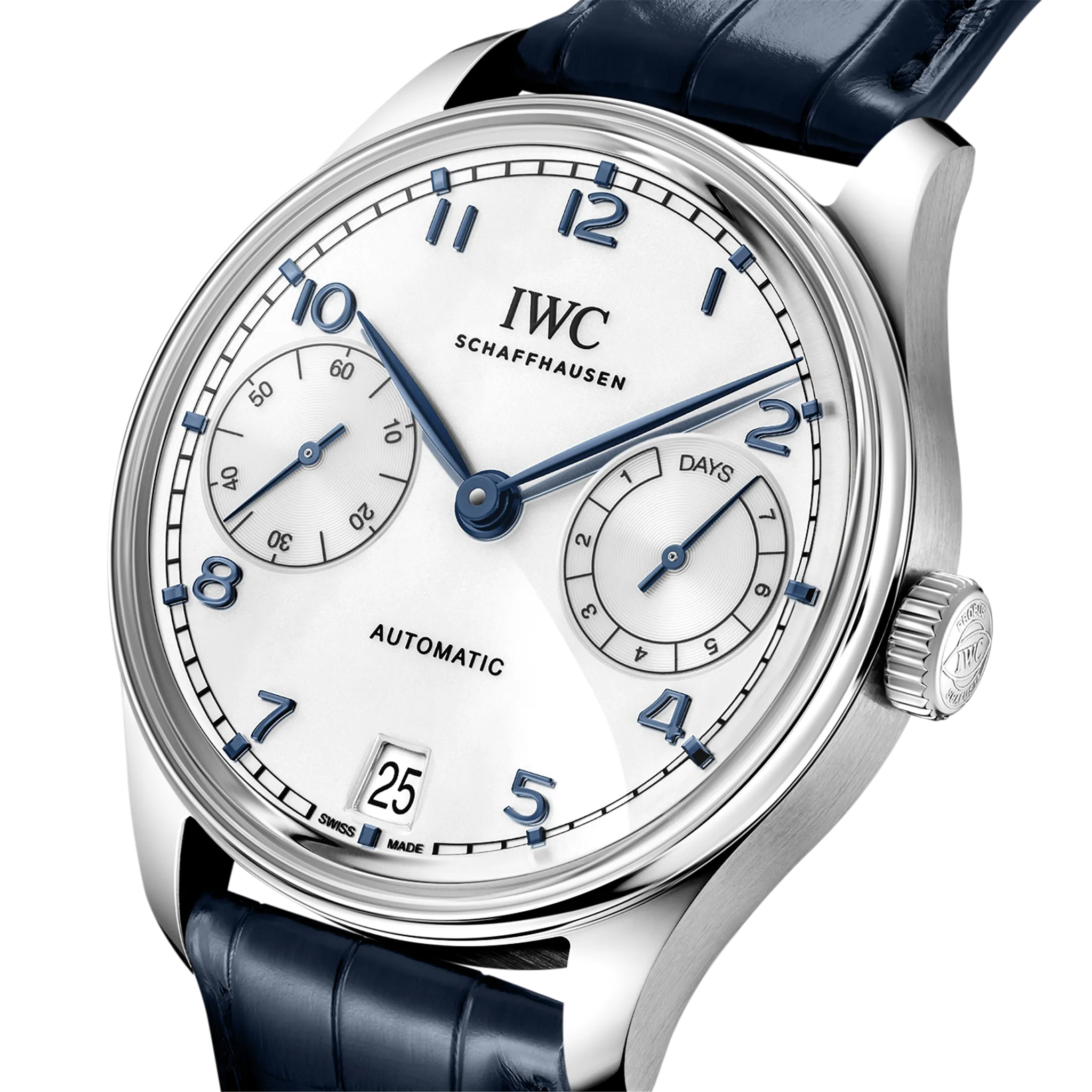 IWC Shaffhuasen 42mm Portugeiser Automatic w/ Silver Dial & Alligator Strap