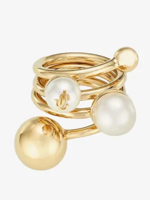 JC multi pearl ring