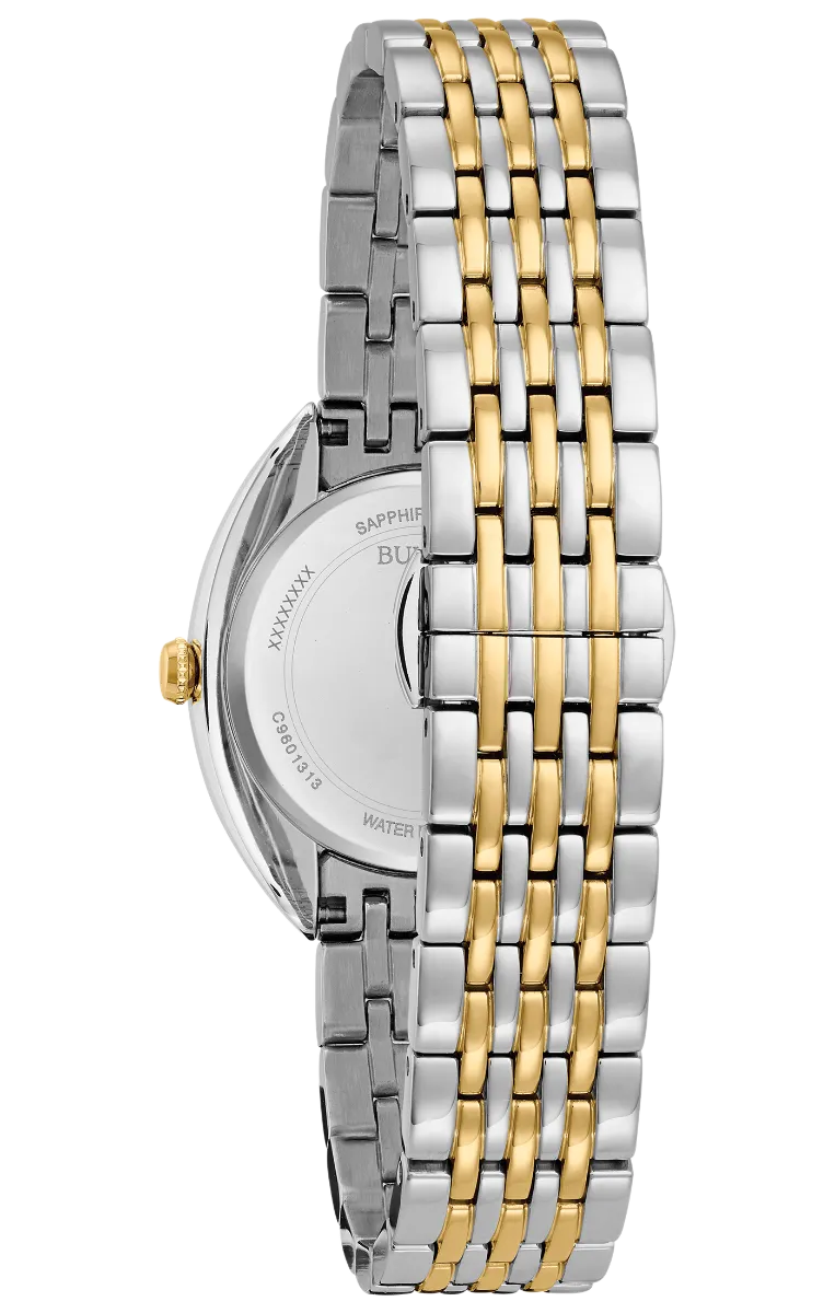 Ladies Bulova Two Tone Contour Diamond Watch - 98R229