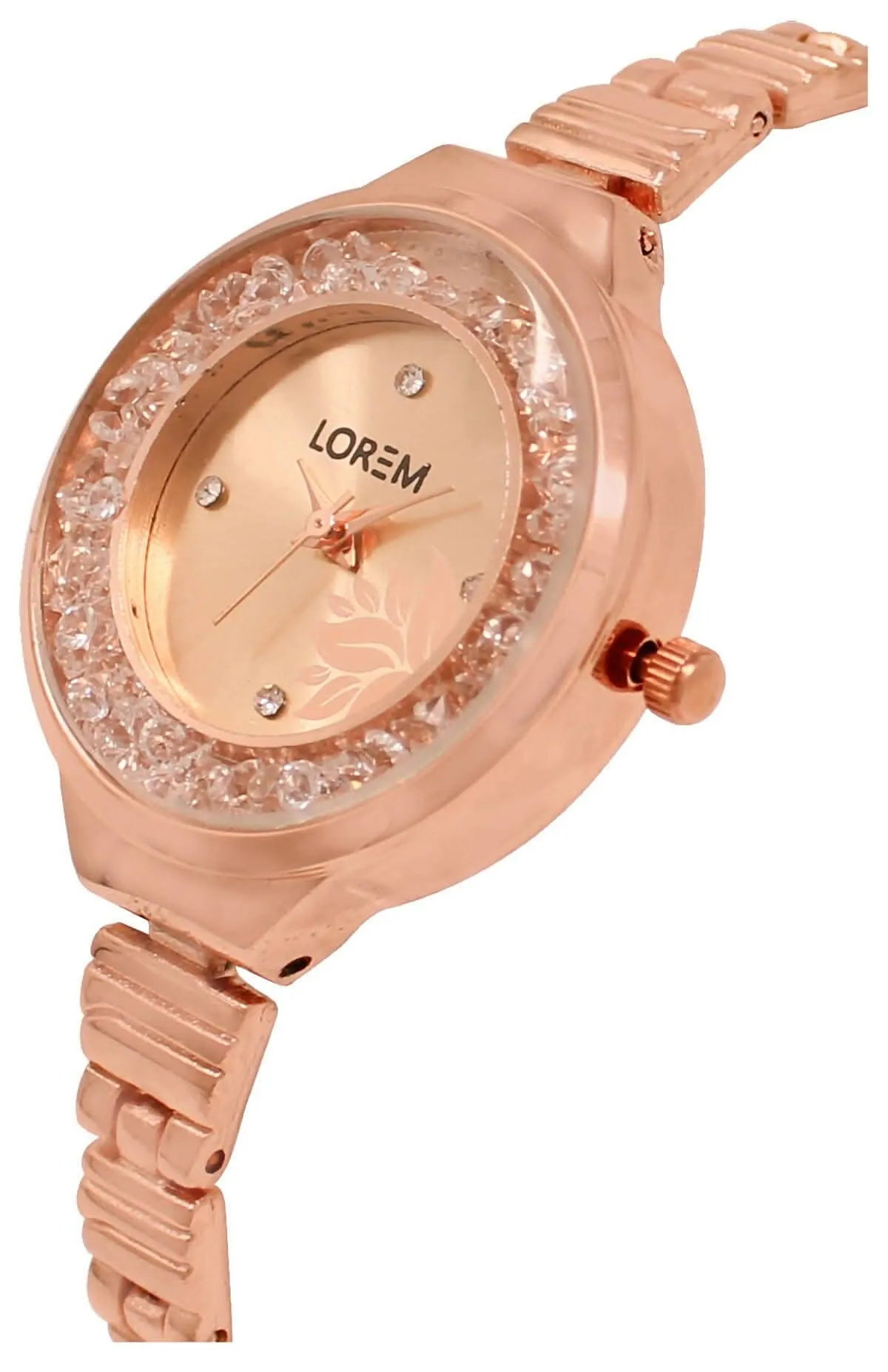 LOREM Rose Gold Fancy Analog Watch For Women LR225