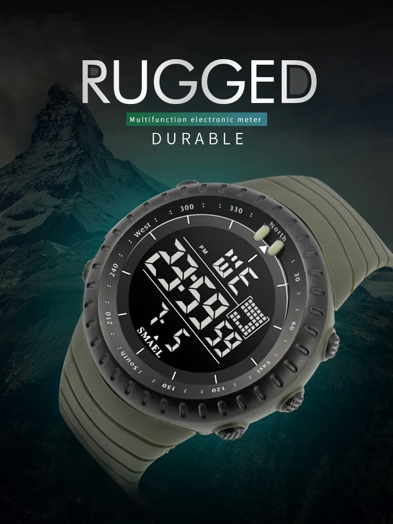 Luxury Waterproof Modern Clock Male Day-Date LED Chronograph Wristwatches