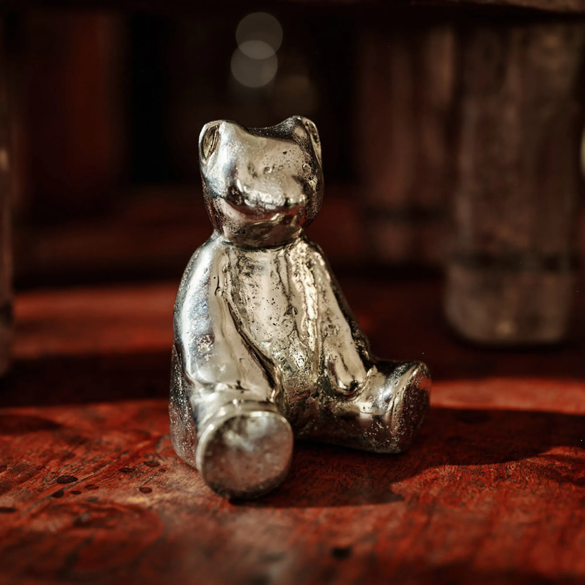 Mama Osa Bear Figure in Nickel