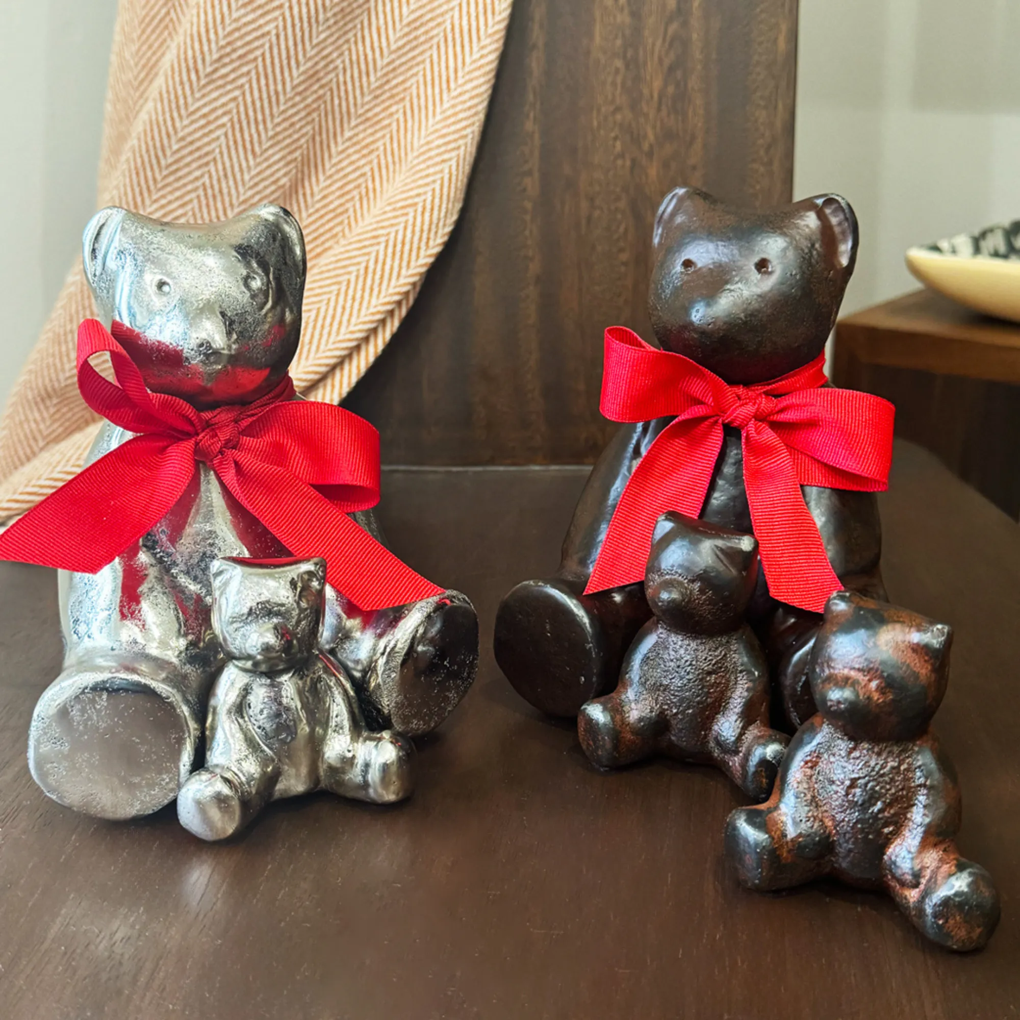 Mama Osa Bear Figure in Nickel