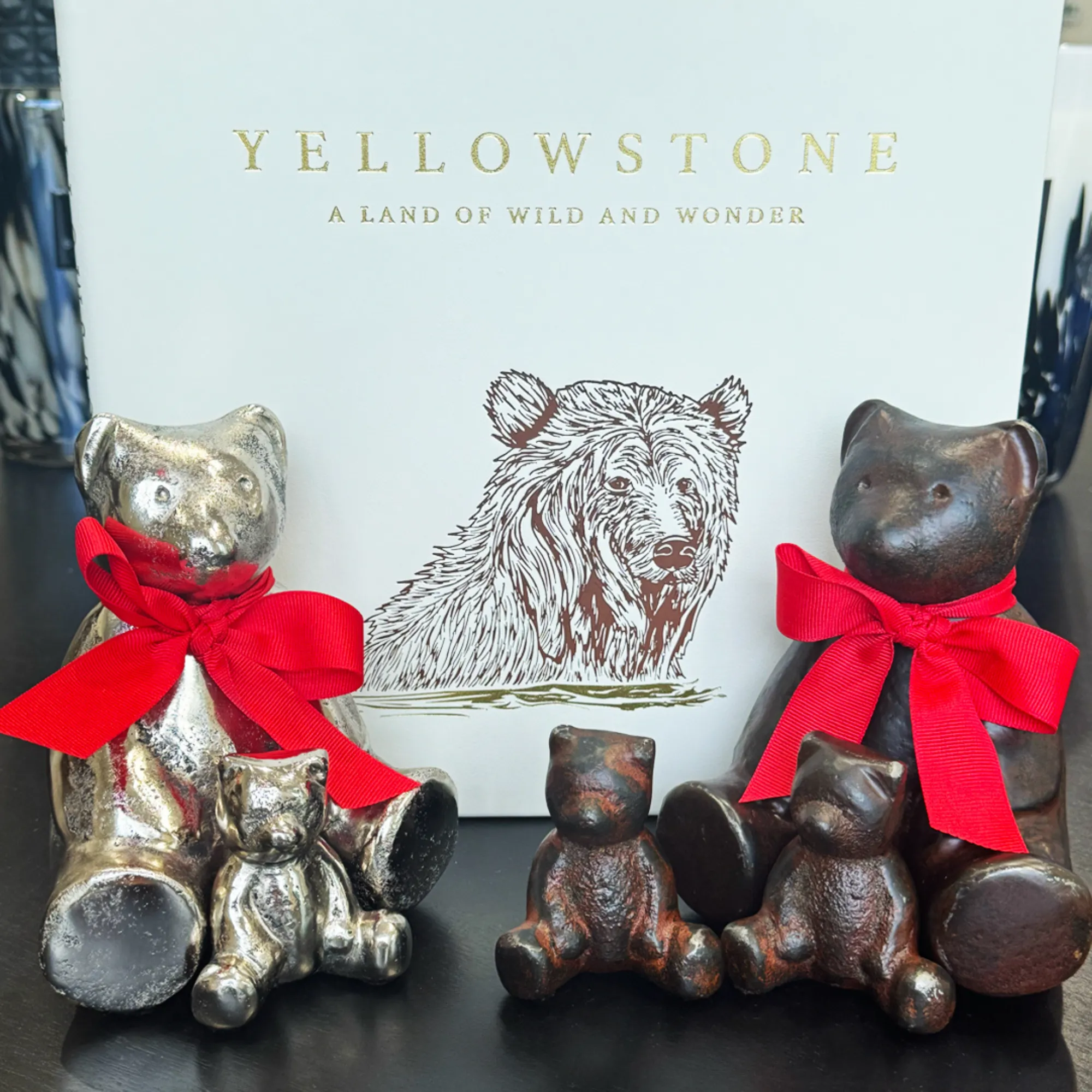 Mama Osa Bear Figure in Nickel