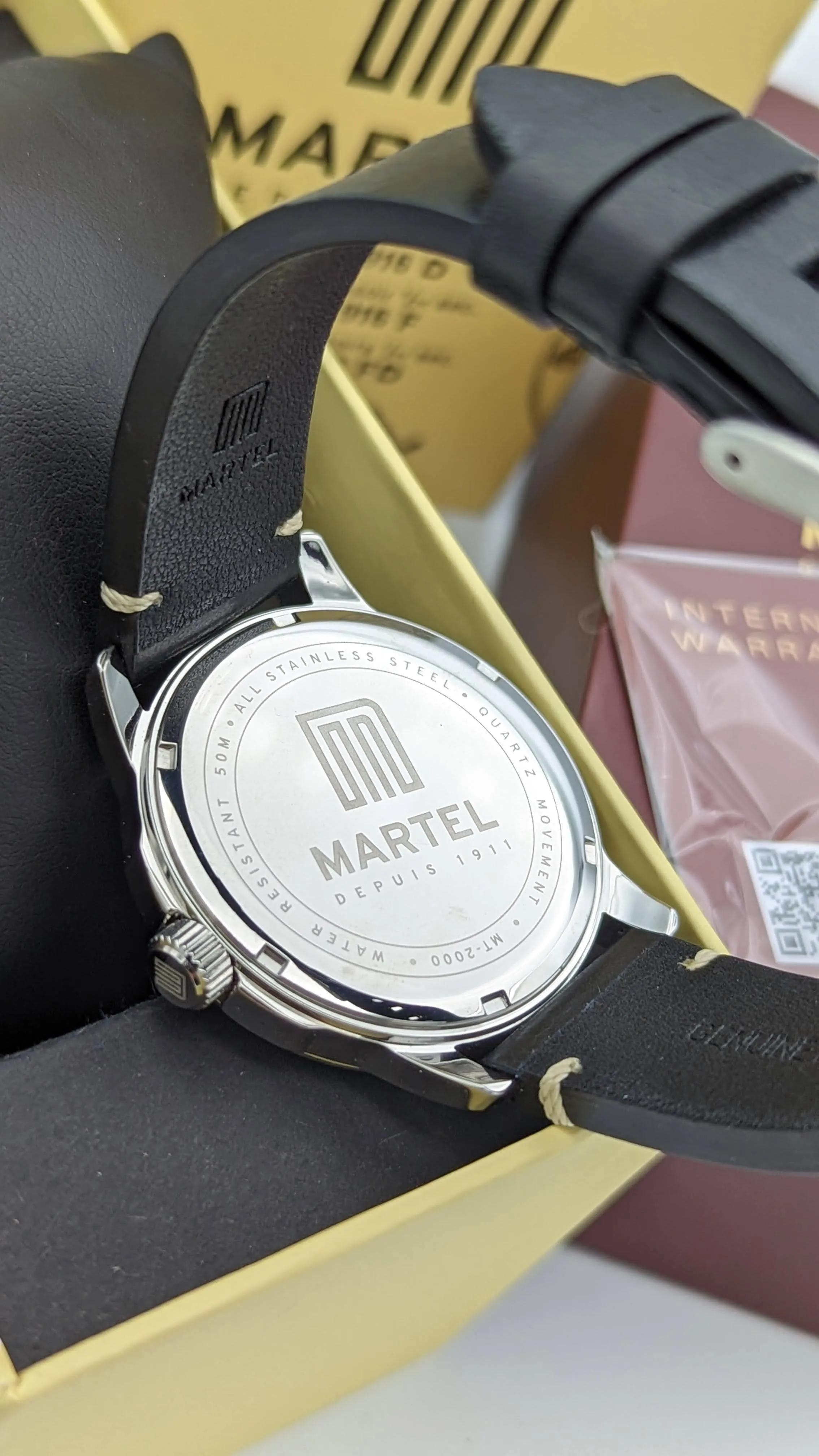 MARTEL Le Pont Wristwatch Luminous Date Display Watch Original Box & Papers!