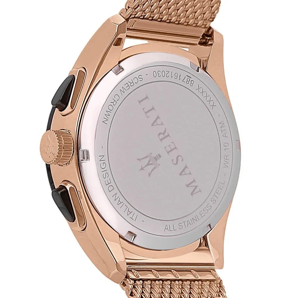 Maserati Traguardo Rose Gold Mesh Men's Watch - R8873612011