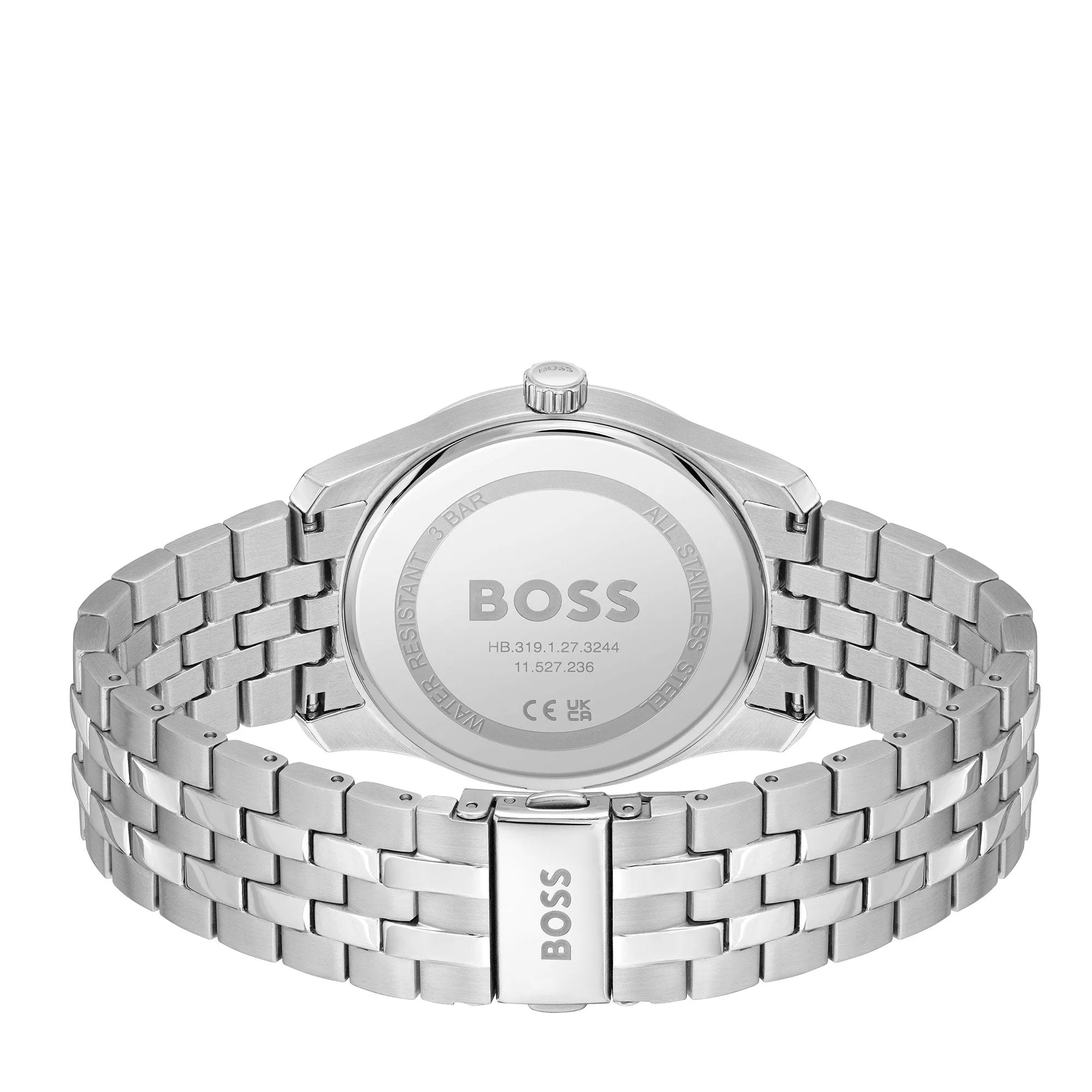 Mens BOSS Silver/Grey Principle Bracelet Watch