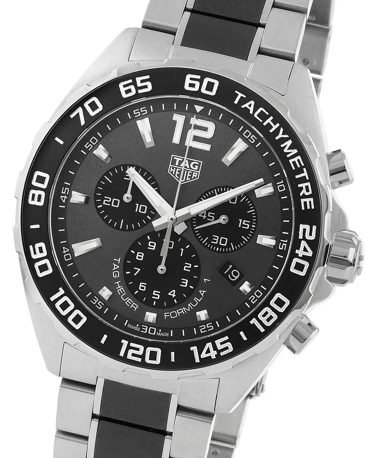 Mens Grey 43mm Quartz Chronograph Watch