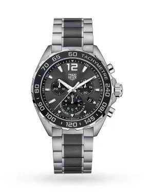 Mens Grey 43mm Quartz Chronograph Watch
