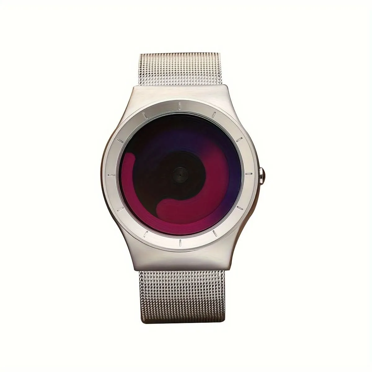 Men's Quartz Watch with Starry Galaxy Swirl Dial