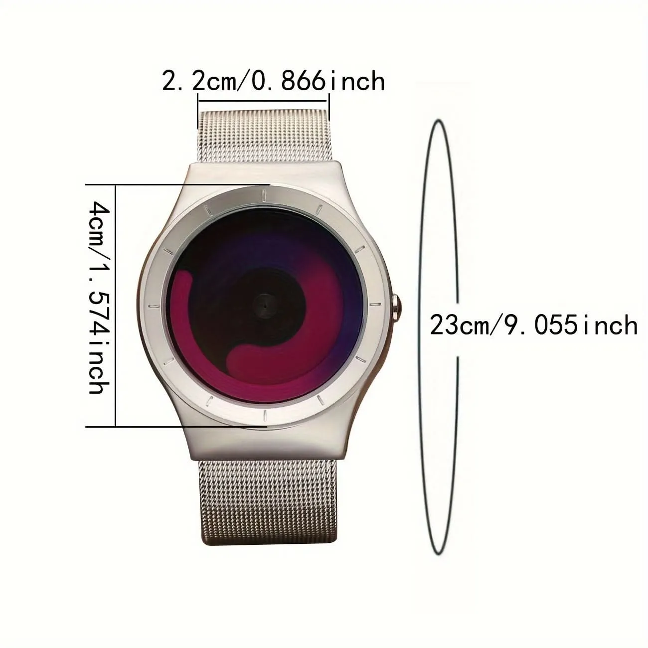 Men's Quartz Watch with Starry Galaxy Swirl Dial