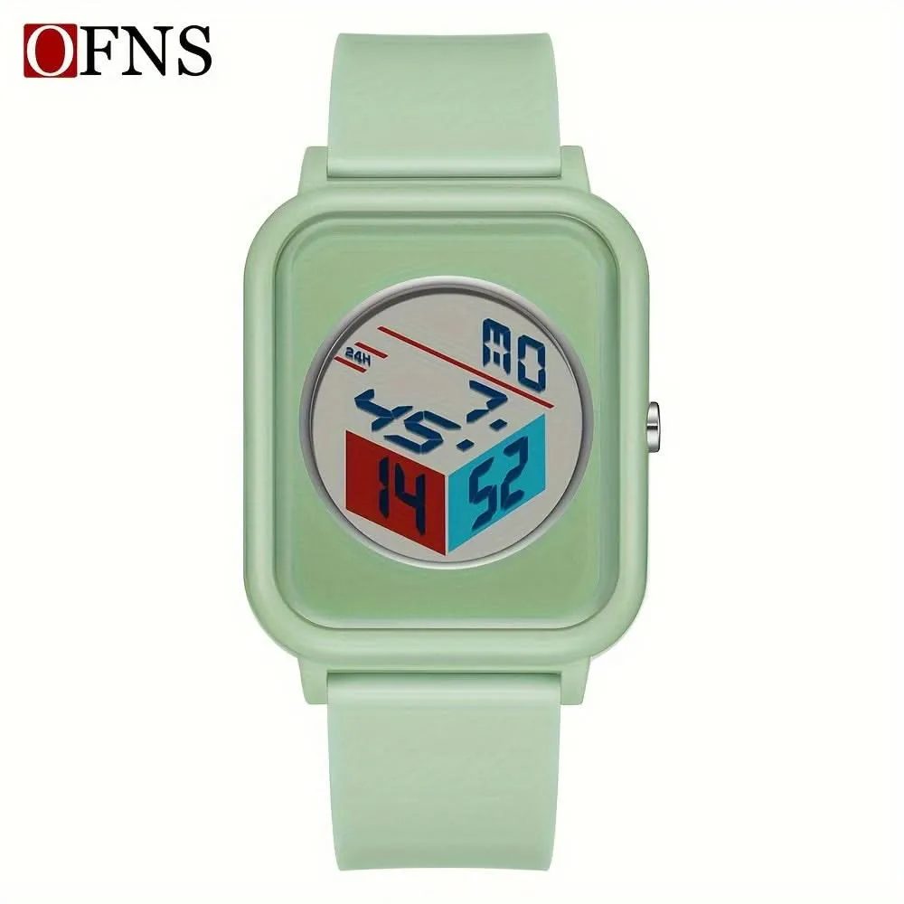 Men's Square Electronic Watch - Waterproof, Night Light