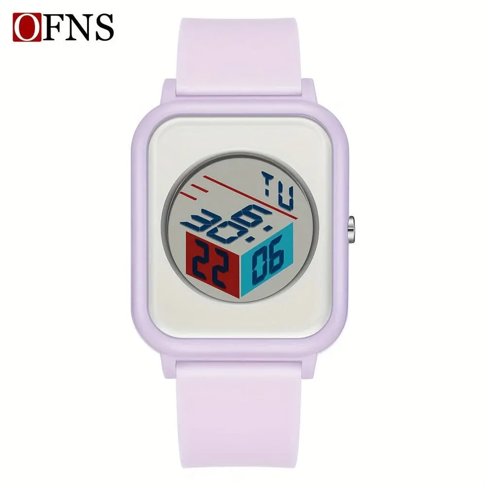 Men's Square Electronic Watch - Waterproof, Night Light