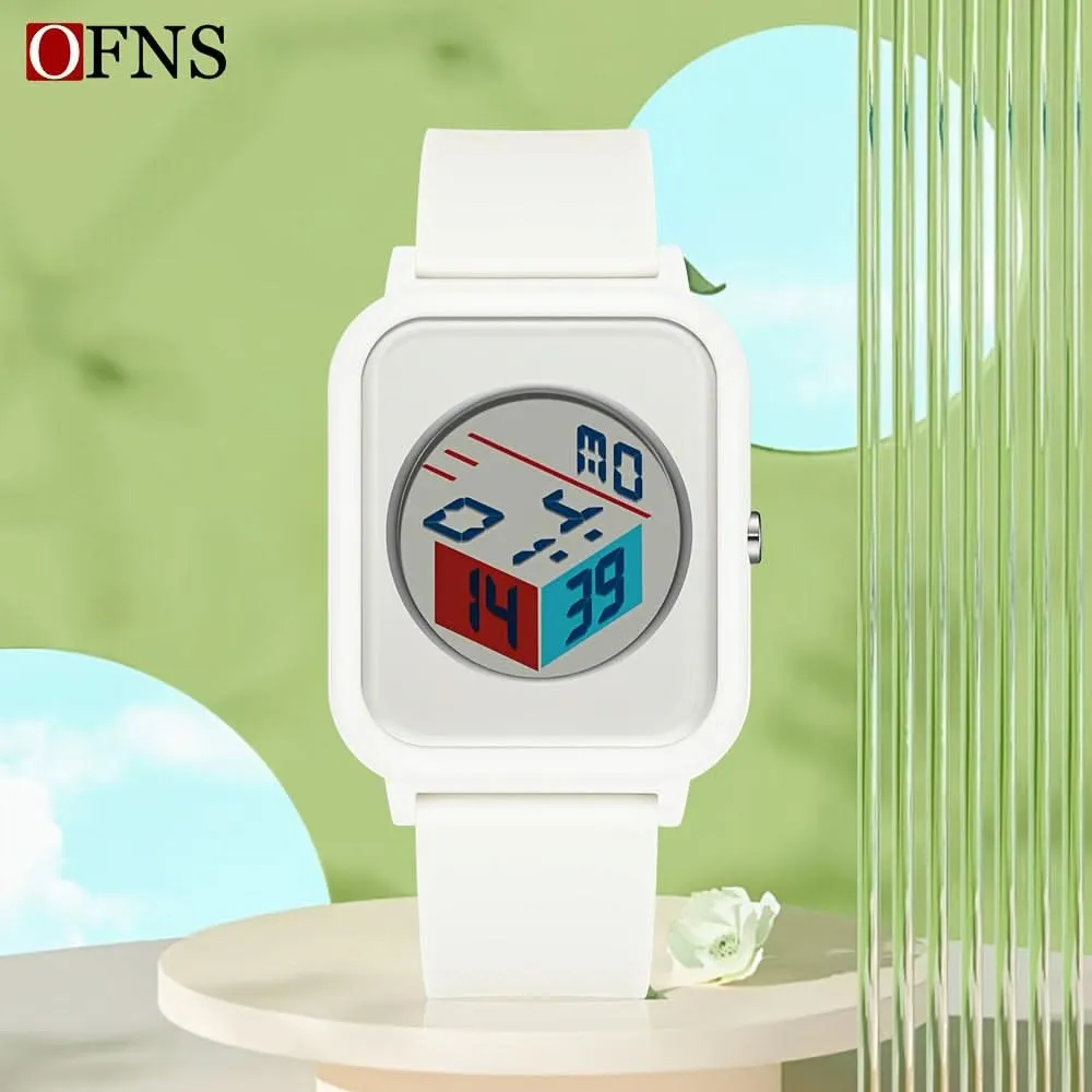 Men's Square Electronic Watch - Waterproof, Night Light