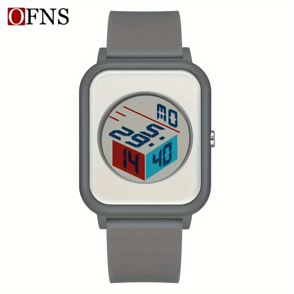 Men's Square Electronic Watch - Waterproof, Night Light