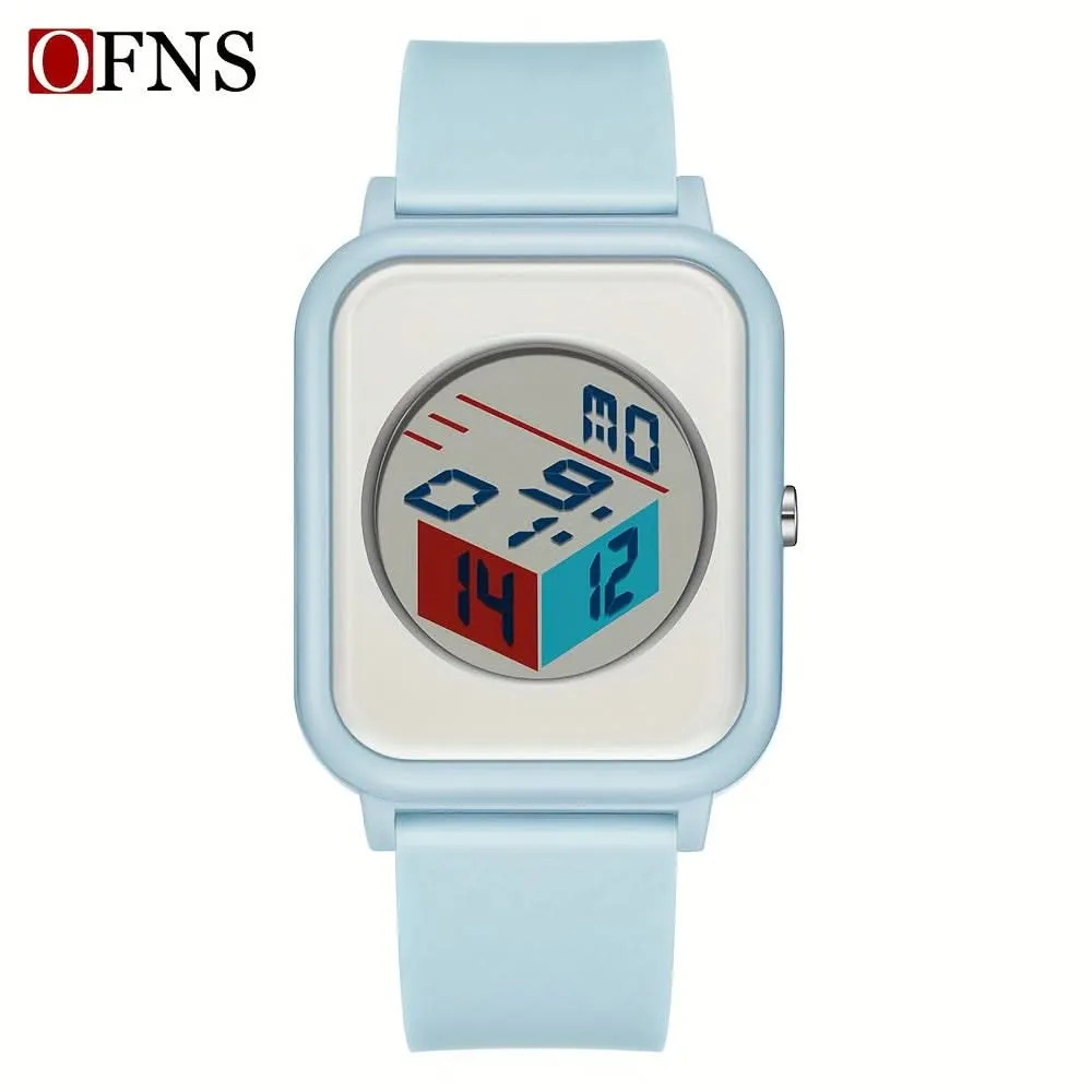 Men's Square Electronic Watch - Waterproof, Night Light