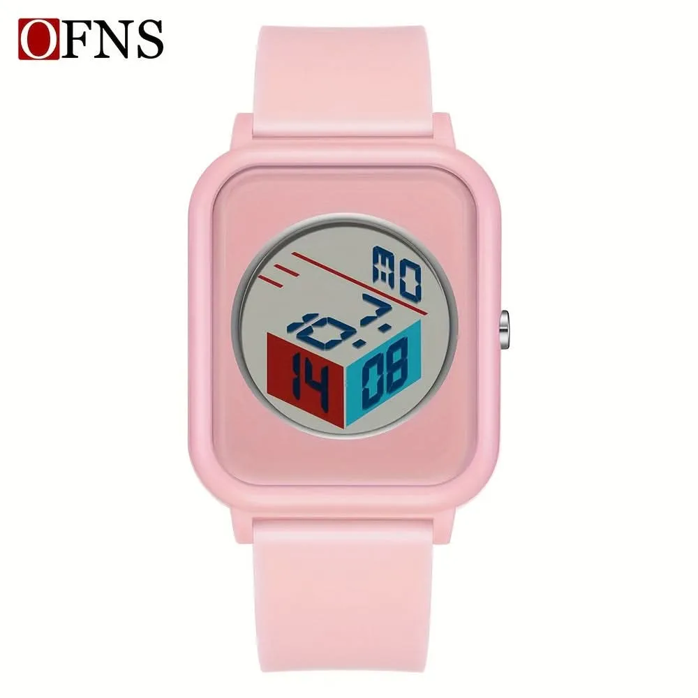 Men's Square Electronic Watch - Waterproof, Night Light