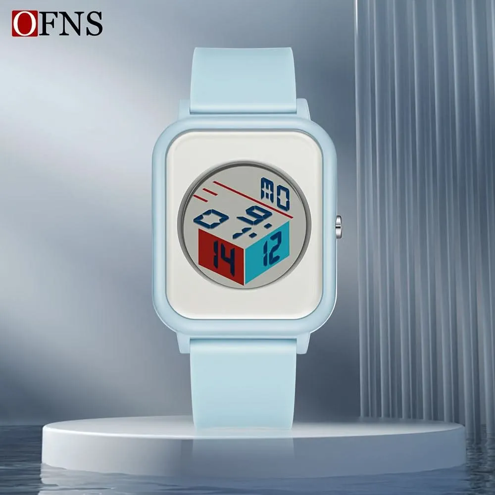 Men's Square Electronic Watch - Waterproof, Night Light