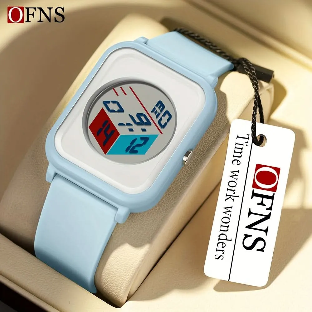 Men's Square Electronic Watch - Waterproof, Night Light