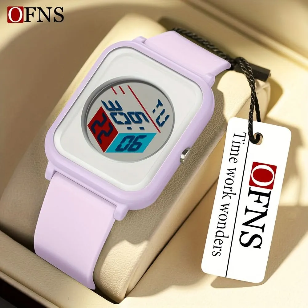 Men's Square Electronic Watch - Waterproof, Night Light