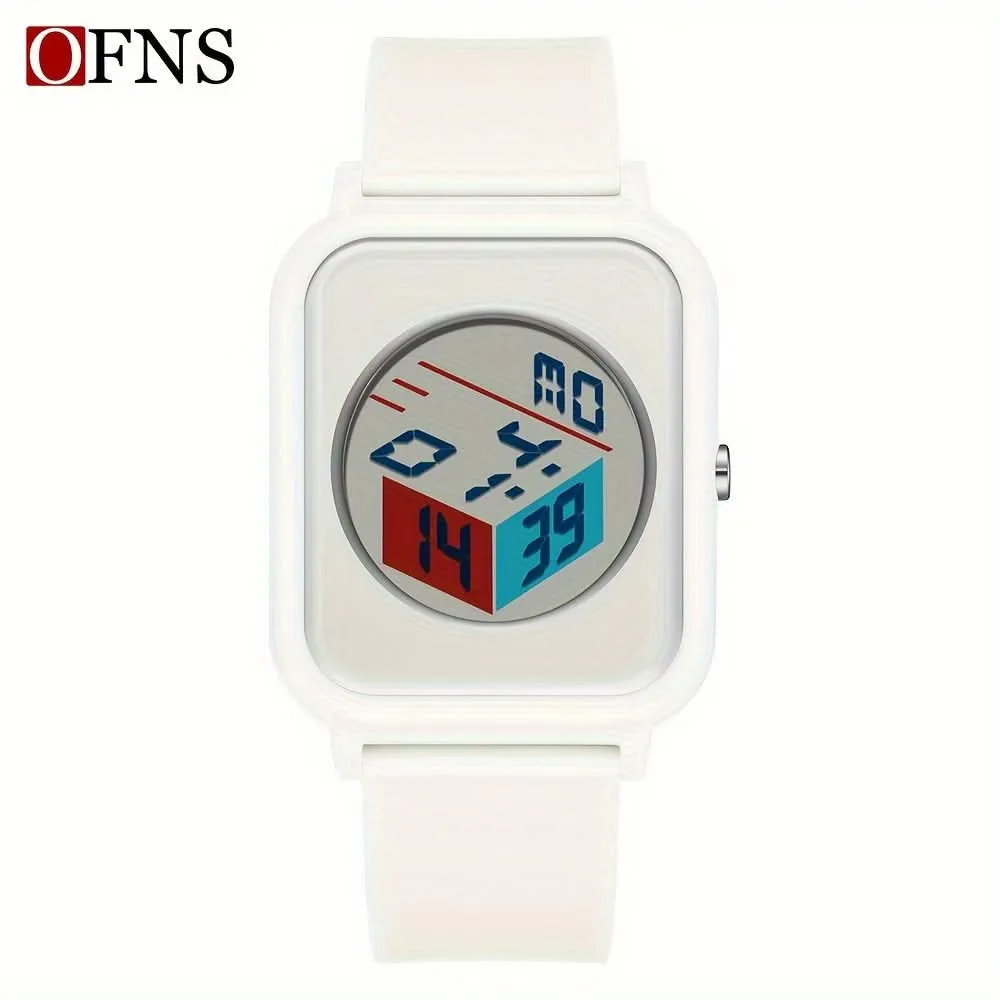 Men's Square Electronic Watch - Waterproof, Night Light