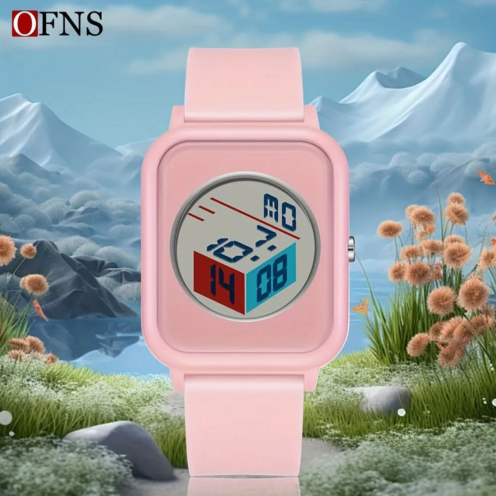 Men's Square Electronic Watch - Waterproof, Night Light