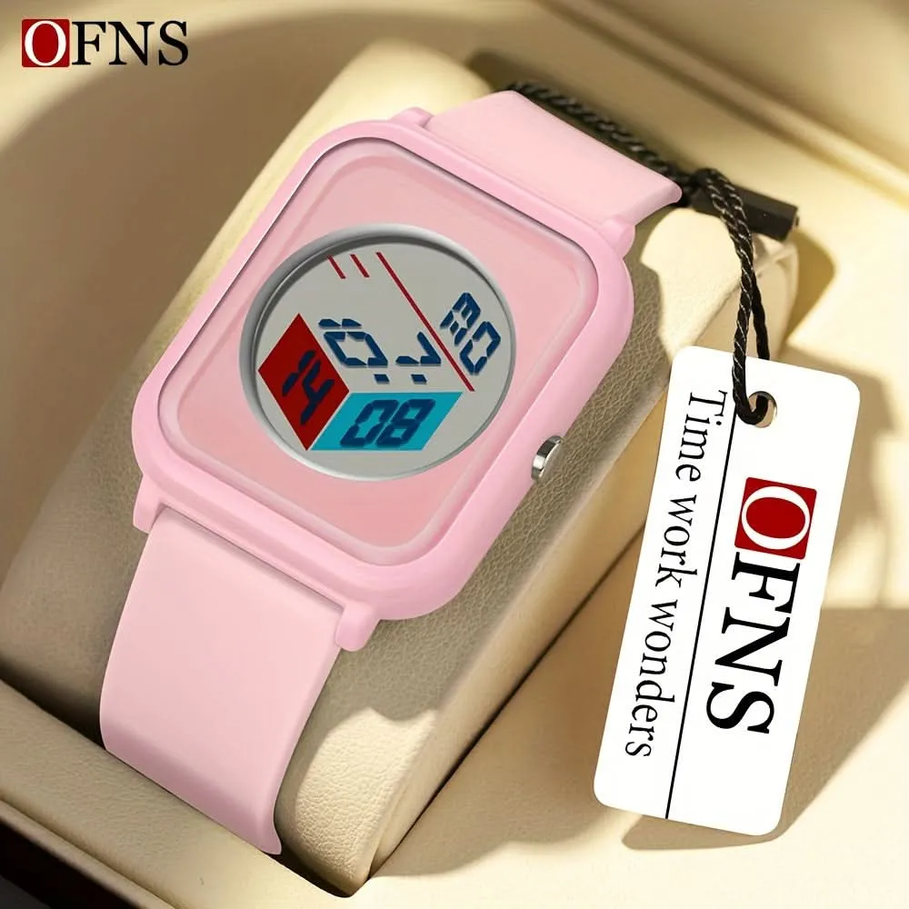 Men's Square Electronic Watch - Waterproof, Night Light