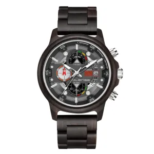 Men's Wooden Quartz Multifunctional Luminous Watch