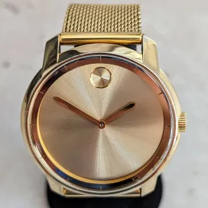 MOVADO BOLD Watch Gold Tone Case 44mm Wristwatch Ref. MB.01.1.34.6202