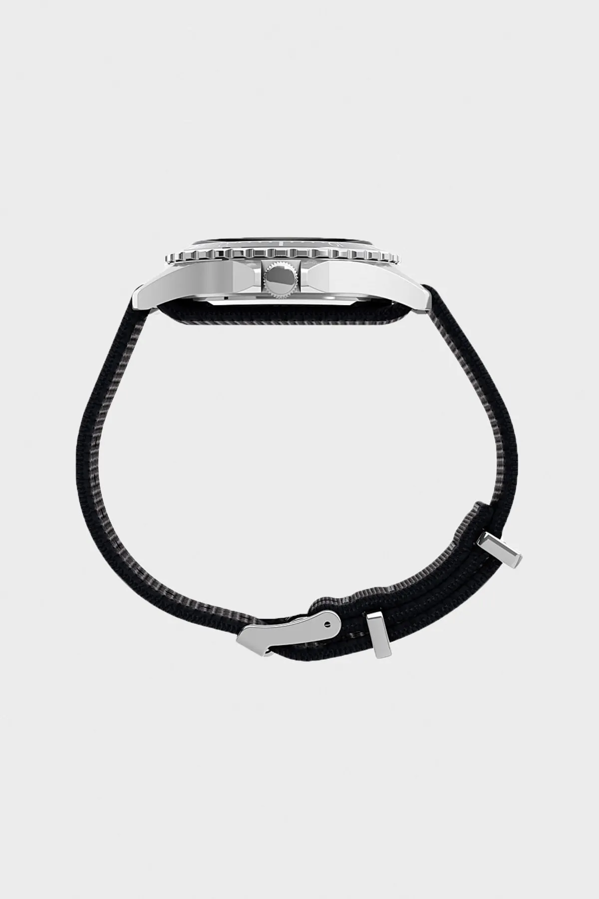 Navi XL Fabric Slip-Thru Strap Watch - Stainless/Navy
