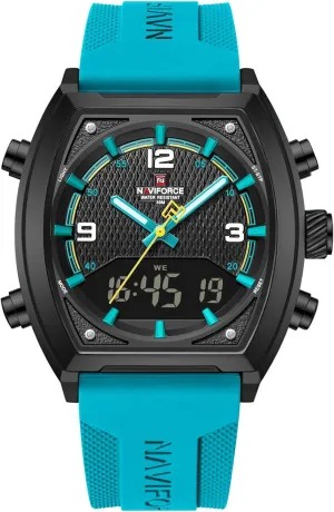 NAVIFORCE Fashion Business Mens Watches,Multifunctional Dual Display Waterproof Wristwatch,Gift Watch for Men
