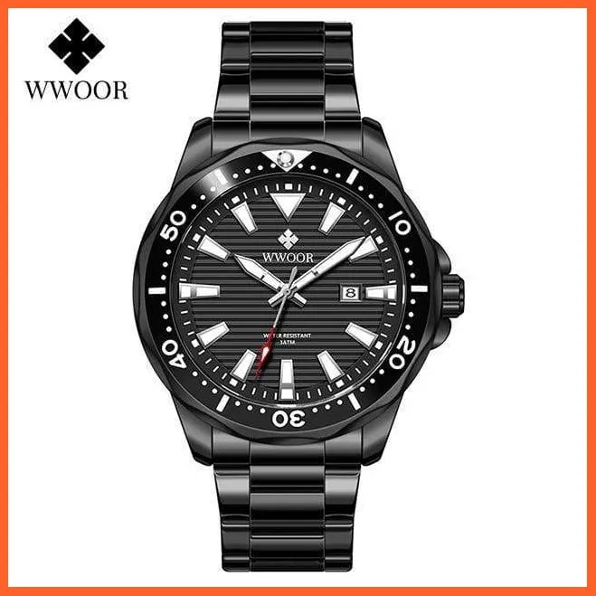 New Luxury Military Gold Watch Mens Sports Diver Quartz 30Atm Waterproof Luminous Date Wristwatches