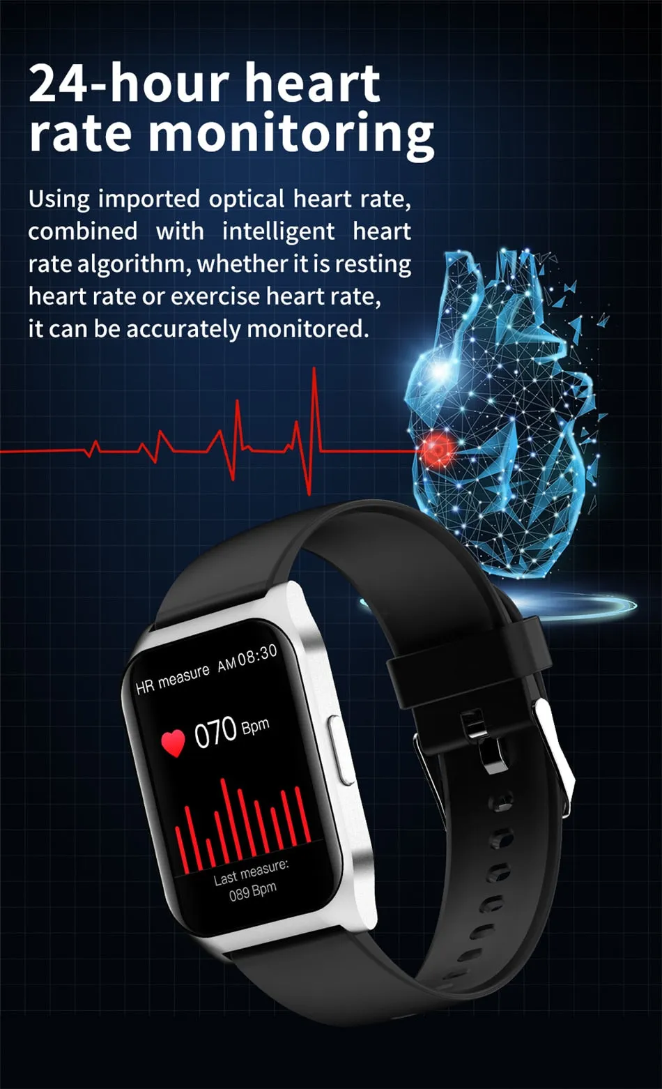 New Smart Watch Mens Women Bluetooth Call Waterproof Music Sport Smartwatch Multi-Dial Switching Heart Rate Fitness Tracker Band