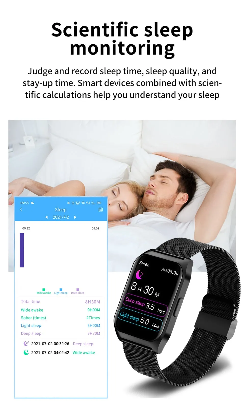 New Smart Watch Mens Women Bluetooth Call Waterproof Music Sport Smartwatch Multi-Dial Switching Heart Rate Fitness Tracker Band
