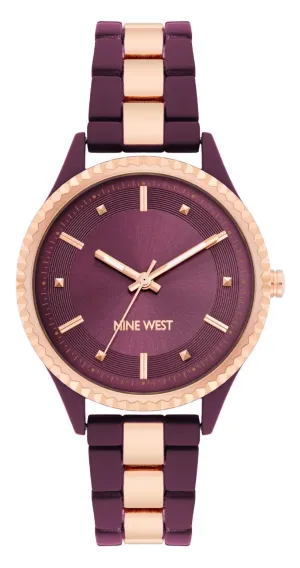 Nine West Burgundy Dial Analog Watch For -  Ladies NW-2932BYRG