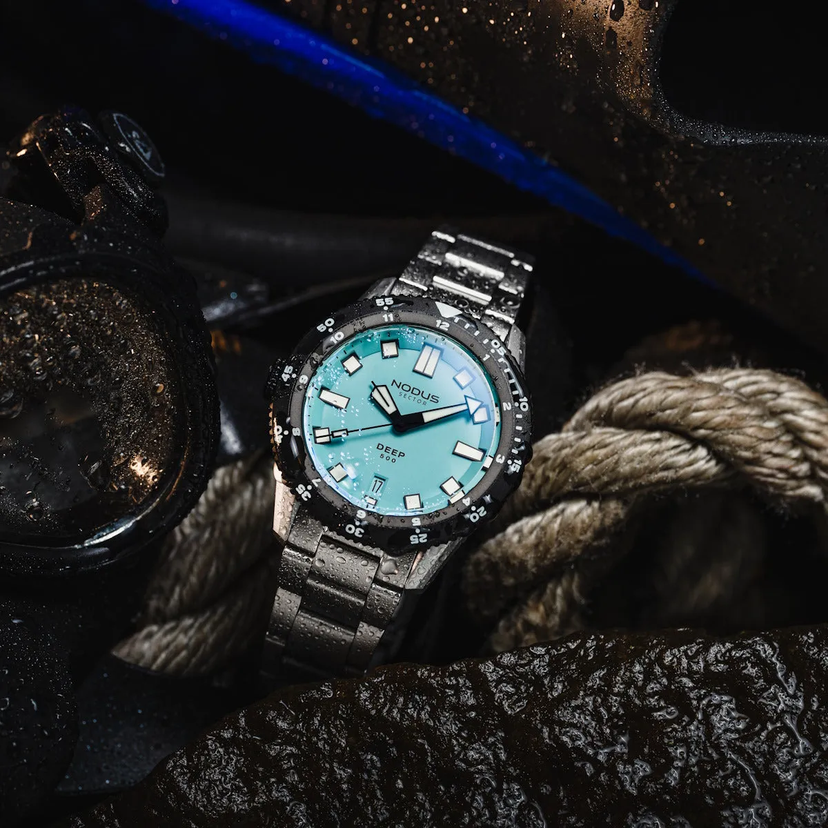 Nodus Sector Deep Destro Automatic Dive Watch - Sky Blue Dial