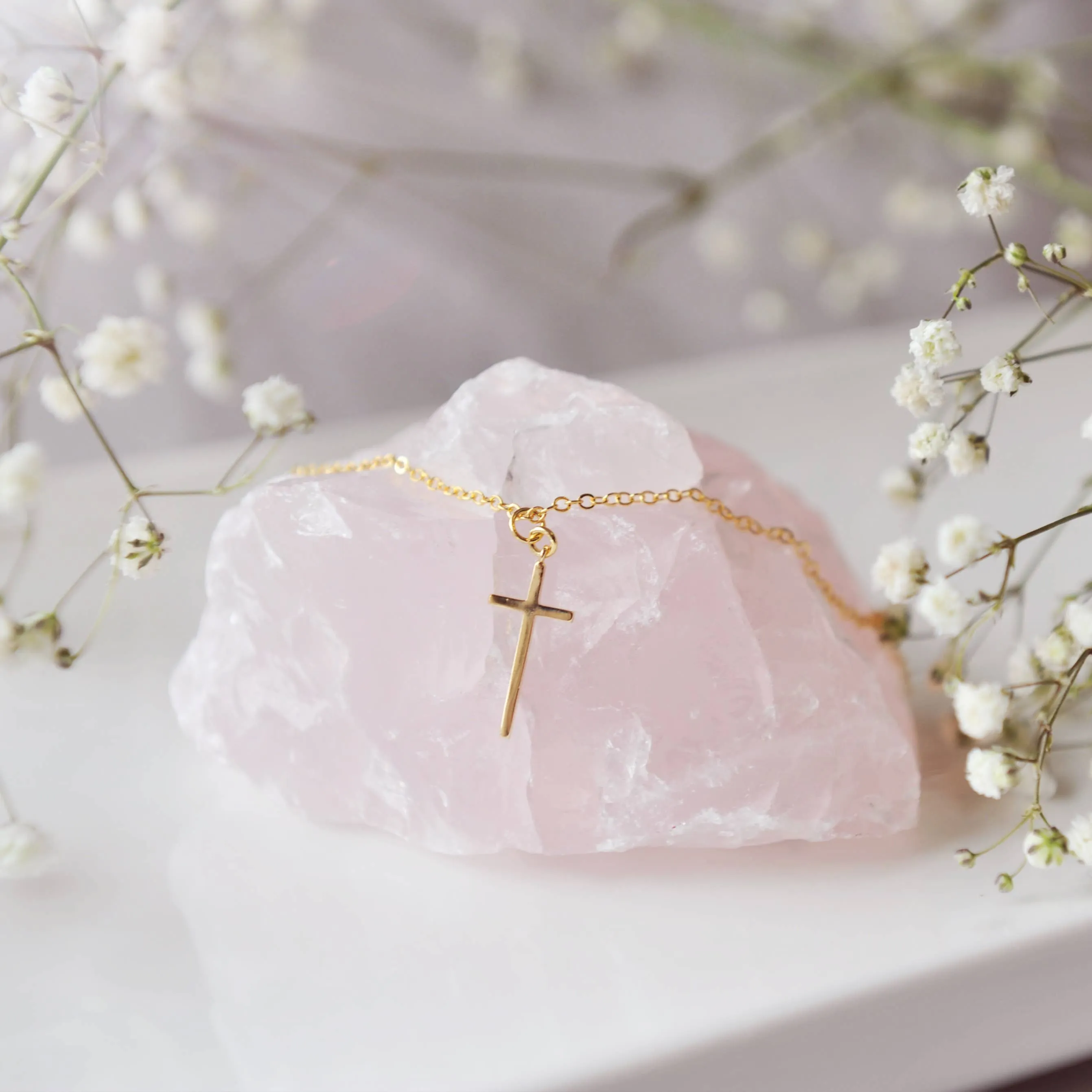 Oh So Lovely Gold cross necklace