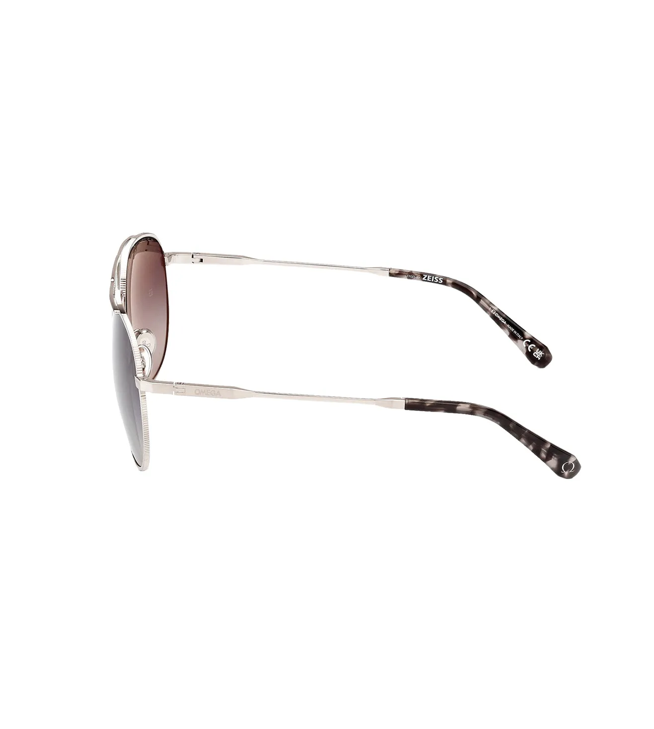 Omega Men's Gradient Smoke Aviator Sunglasses