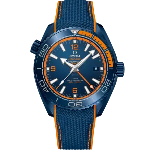 Omega Seamaster Planet Ocean 600M 45.5 mm, blue ceramic on rubber strap