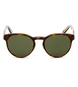 Omega Unisex Green Round Sunglasses