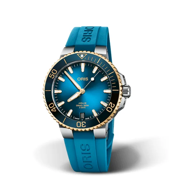 Oris Aquis Bicolor - Blue Dial & Blue Strap
