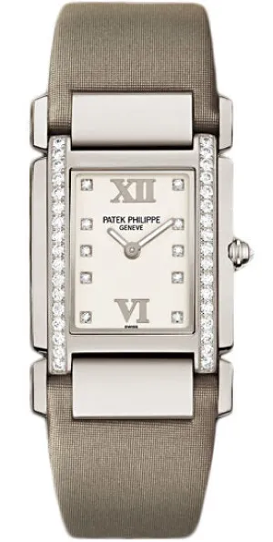 Patek Philippe Twenty 4 Diamond White Dial White Gold Ladies Watch 4920G/010