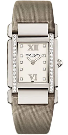 Patek Philippe Twenty 4 Diamond White Dial White Gold Ladies Watch 4920G/010