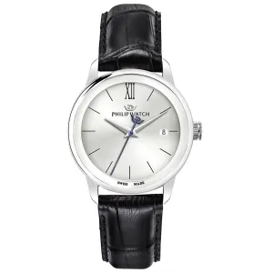 Philip Watch Black Leather Multi-function Men's Watch - R8251150005