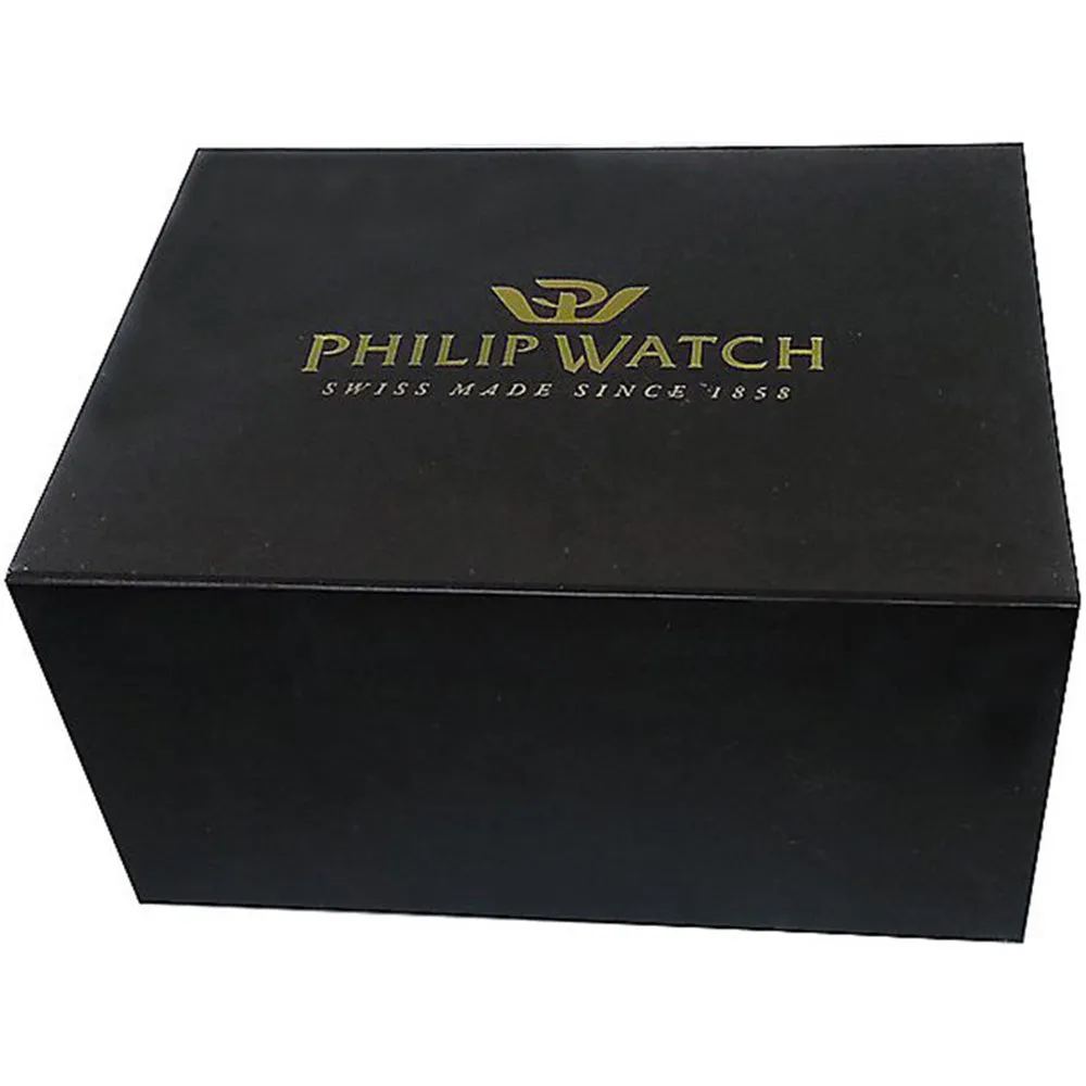 Philip Watch Black Leather Multi-function Men's Watch - R8251150005