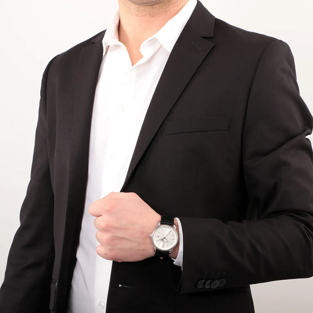 Philip Watch Black Leather Multi-function Men's Watch - R8251150005