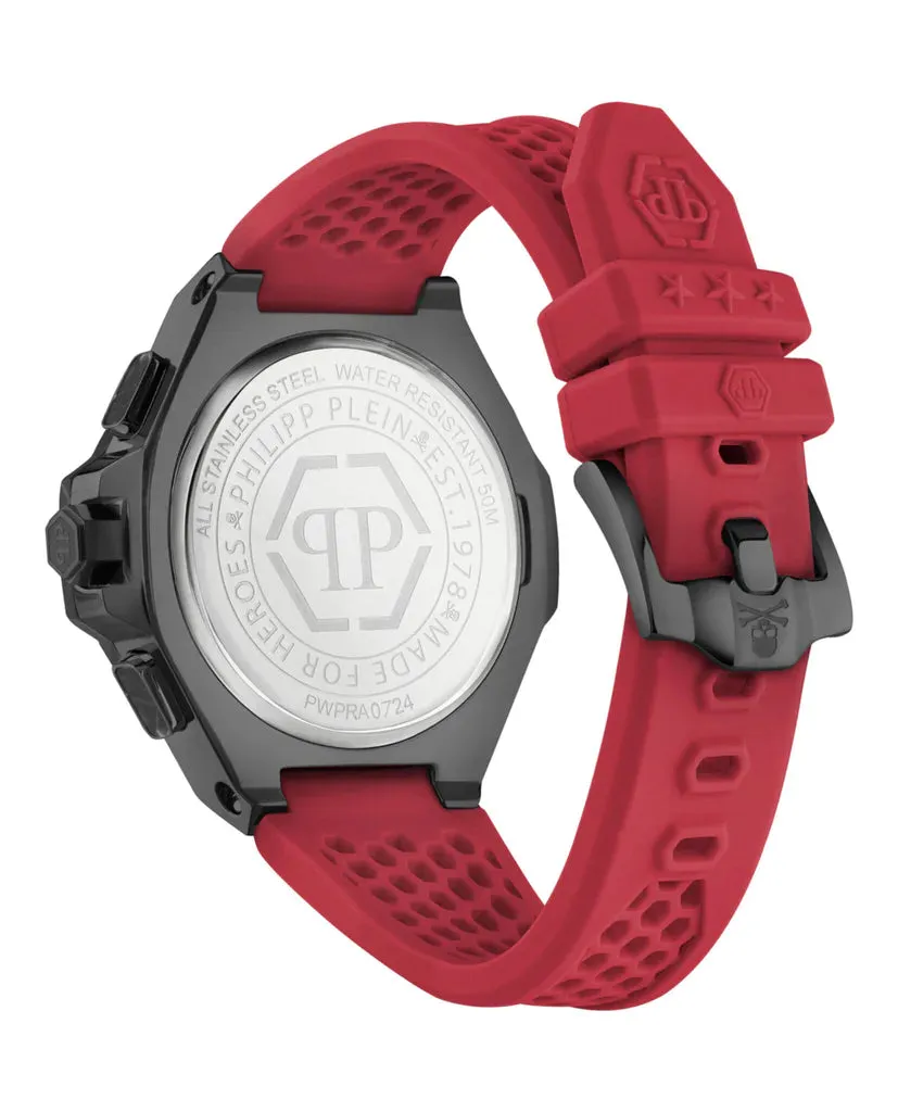 Philipp Plein Red Chrono Royal Silicone Watch
